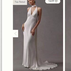 Jenny by Jenny Yoo Jennifer Plunge Satin Wedding Gown